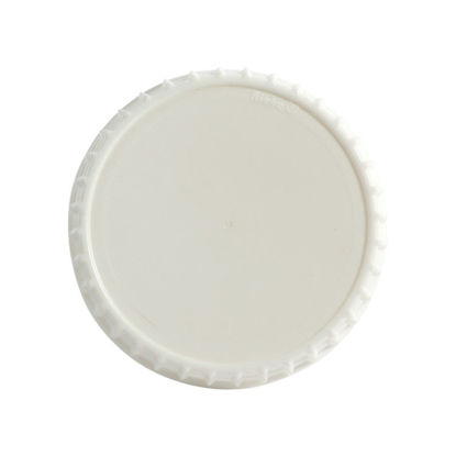 Picture of 63 mm White PP Screw Cap w/ SG75 Plain FS-632, 2 Piece Heat Seal for PE Liner