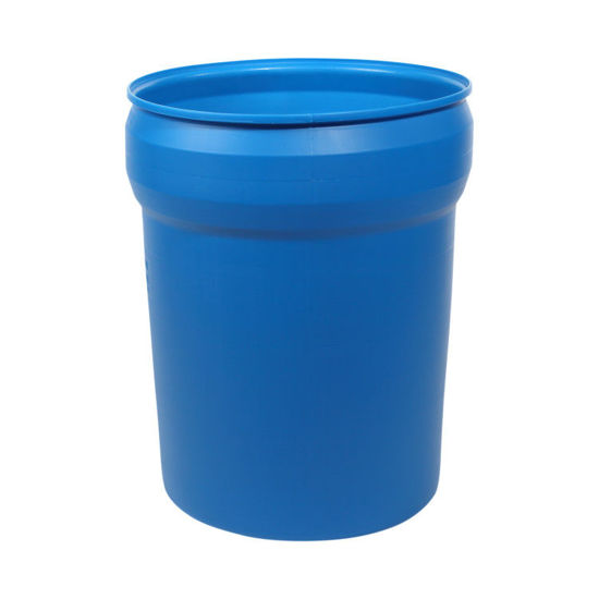 Picture of 40 Gallon Blue Plastic Open Head Drum, UN Rated