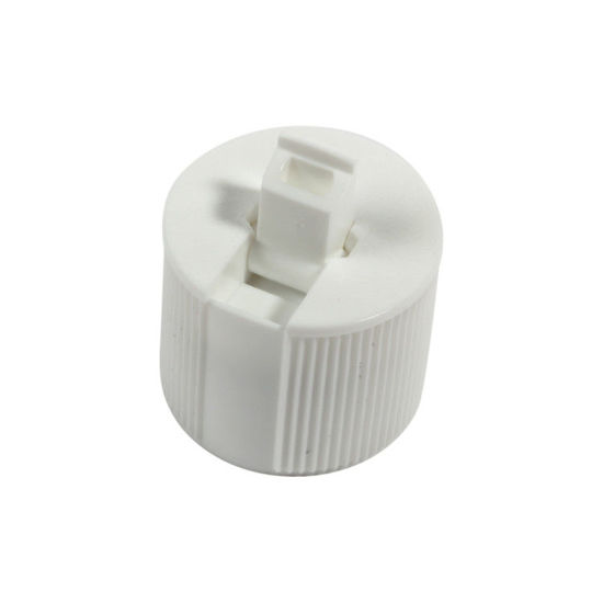 Picture of 28-410 White PP Flip Top Cap w/ PS 326 Heat Seal U-10