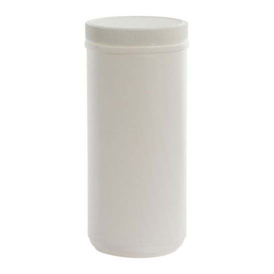 Picture of 38 oz White HDPE Single Thread Canister, 89 mm, 54.5 Gram