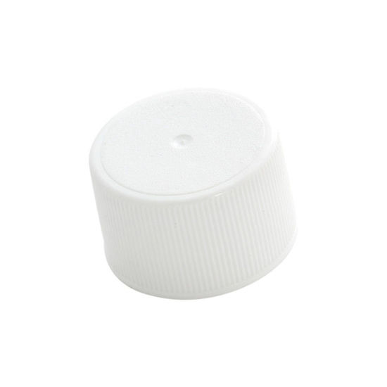 Picture of 28-410 White PP Matte Top, Ribbed Sides Cap w/ FS3-25 .035 mm Pulp with Heat Seal for PET or PVC Liner
