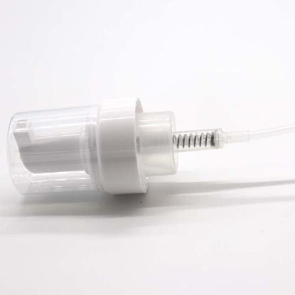 Picture of 43 mm White PP Foamer Pump with Clear Overcap