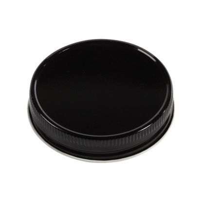 Picture of 70G-450 Black/White Metal Deep Skirt Cap w/ Plastisol Liner