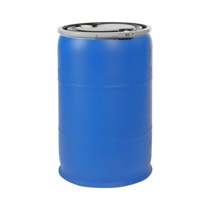 Picture of 57 Gallon Blue Plastic Open Head Drum w/ 2" and 3/4" Fittings, UN Rated