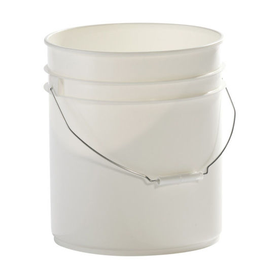 Picture of 5 Gallon White HDPE Straight Sided Pail