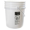 Picture of 5 GALLON WHITE HDPE STRAIGHT SIDE PAIL W/ TEAR TAP COVER WITH GASKET, BLACK CWL, UNRATED