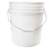 Picture of 5 GALLON WHITE HDPE STRAIGHT SIDE PAIL W/ TEAR TAP COVER WITH GASKET, BLACK CWL, UNRATED