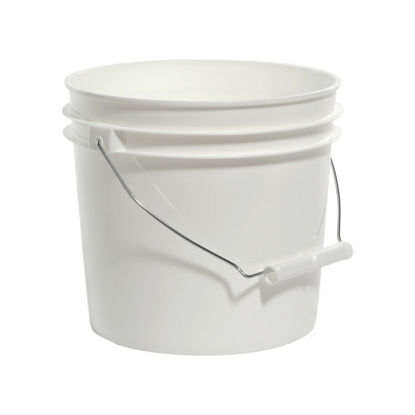 2 Gallon/8 Liter 30 Series White HDPE Square Pail with Handle