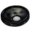 Picture of 3.5-6 Gallon Black HDPE Tear Tab Rieke Cover