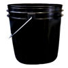 Picture of 2 GALLON BLACK HDPE OPEN HEAD PAIL, 25% PCR W/ HANDLE AND PLASTIC GRIP
