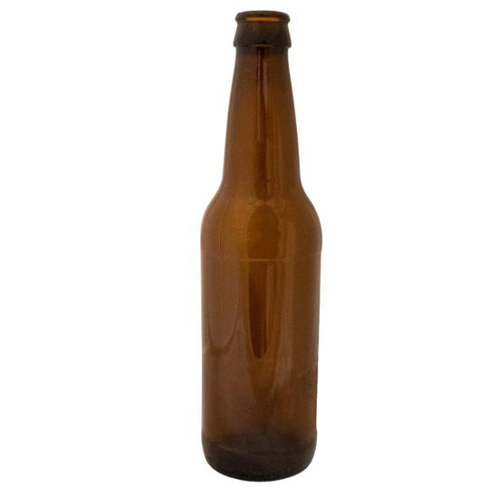 Picture of 12 oz Amber Glass Long Neck Beer Bottle