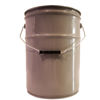 Picture of 6 GALLON GRAY BUFF STEEL OPEN HEAD PAIL RING SEAL COVER W/ RIEKE WHITE TUBE GASKET