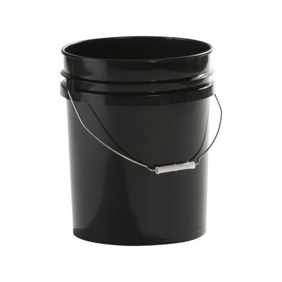 Picture of 5 Gallon Black HDPE Regrind Open Head Pail w/ Metal Handle
