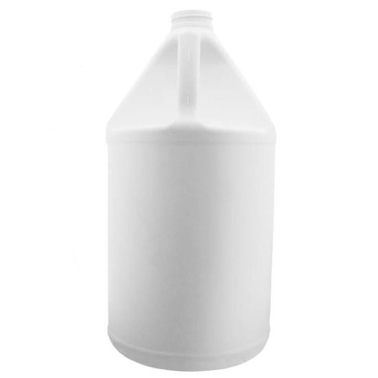 128 oz (1 Gallon) Brown HDPE Plastic Industrial Round Bottle, 38-400, 4x1,  120 Gram, Kraft Box