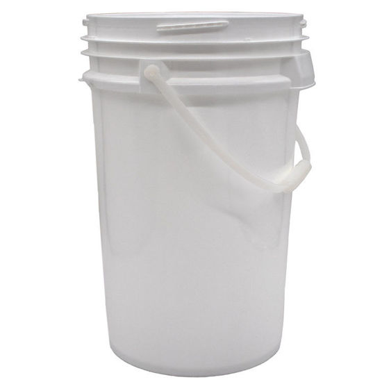 Picture of 6.5 Gallon White HDPE Screw Top Pail, UN Rated