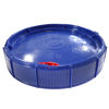 Picture of 2-2.5 Blue Gallon Life Latch New Generation HDPE Plastic Screw Top Cover, Blue #300, UN Rated
