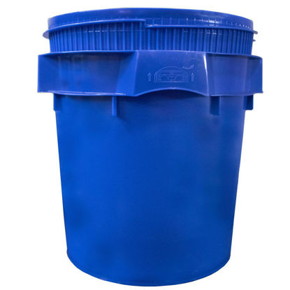 Picture of 7.7 Gallon Blue HDPE Screw Top Pail, Lite Latch, UN Rated