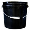 Picture of 2 Gallon Black HDPE Open Head Pail, w/ Metal Handle