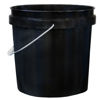 Picture of 2 Gallon Black HDPE Open Head Pail, w/ Metal Handle