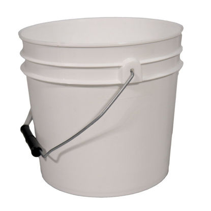 Picture of 1 Gallon White HDPE Open Head Pail