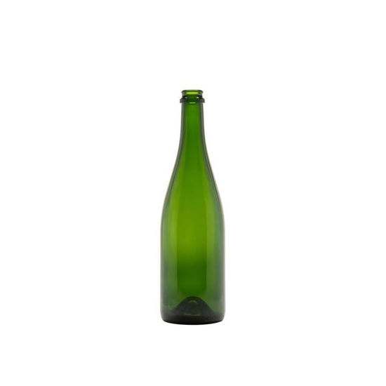 Picture of 750 ml Green Champagne Bottle, Crown Finish, 12x1