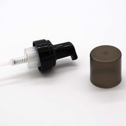 Picture of 43 mm Black PP Foamer Pump with Transparent Black Cap