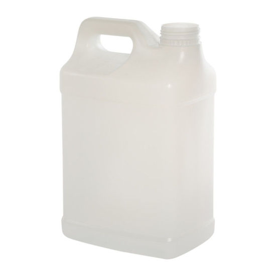 Picture of 2.5 Gallon Natural HDPE Plastic F-Style Trimline Bottle, 63 mm, 350 Gram