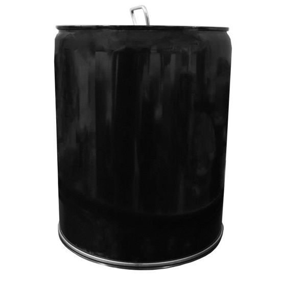 Picture of 5 Gallon Black Red Phenolic Steel Tight Head Pail, 2" & 3/4" Tri-Sure Fitting, Poly Irradiated Gasket, UN Rated