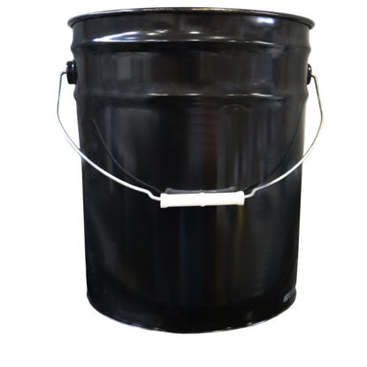 Picture of 5-Gallon Black Rust Inhibited Steel Open Head Pail, Double Bead, UN Rated