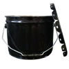 Picture of 3-Gallon Black Rust Inhibited Steel Open Head Pail, Single Bead, w/ Black Lug Cover, Flow in Gasket