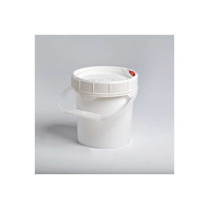 White Plastic Bucket with Handle and Lid 3 Gallon All Industrial Pail Food  Grade Party Tub Empty Paint Can for Storage Organizer Container 10l