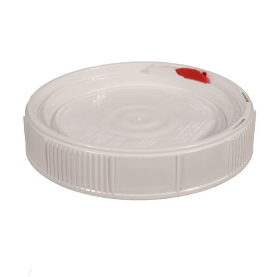 5 Gallon White HDPE Plastic Un Rated Buckets (Life Latch Screw Top Lid) - White