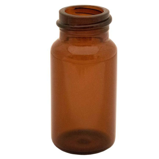 Picture of 2 DRAM AMBER GLASS VIAL, 20-400 NECK FINISH