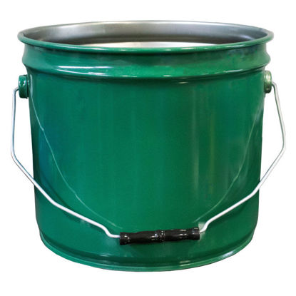 Picture of 3.5 Gallon Green Inhibited Open Head Steel Pail, UN Rated