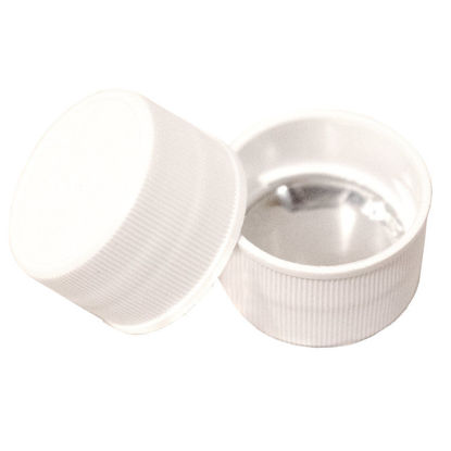 Picture of WHITE POLYPROPYLENE SCREW TIP CAP, W/ NECK FINISH 28-410 , HEAT SEAL SG75