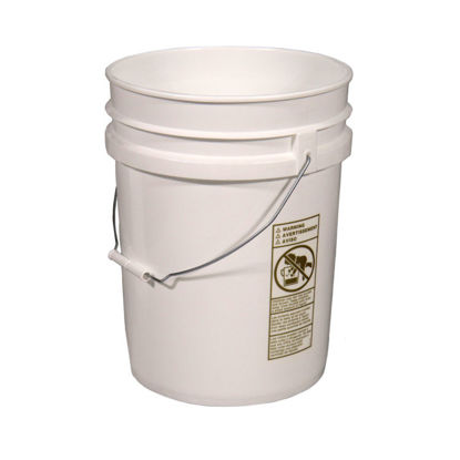 Picture of 20 Liter White HDPE Open Head Pail, UN Rated
