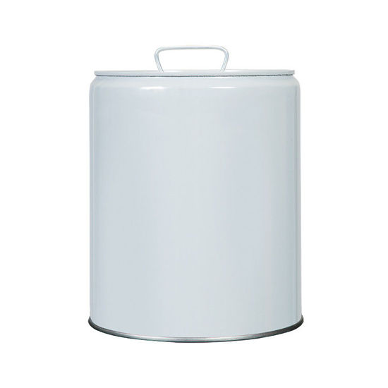 Picture of 5 GALLON WHITE INHIBITED STEEL TIGHT HEAD PAIL, RIEKE PREP, DUST CAP, UN RATED