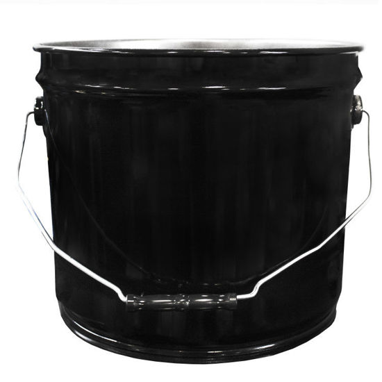 Picture of 3.5-Gallon Black Rust Inhibited Steel Open Head Pail, 26 Gauge