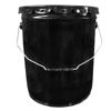 Picture of 5-Gallon Black Inhibited Steel Straight Side Open Head Pail, w/ Lug Cover, Flow in Gasket, Single Bead, UN Rated