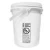 Picture of 5-Gallon White HDPE Plastic Screw Top Life Latch Pail, w/ Plastic Bail, CWL, New Generation, UN Rated