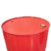 Picture of 55 Gallon Tomato Red Phenolic Tight Head Steel Drum, 2" & 3/4" Tri-Sure Fitting, Un Rated