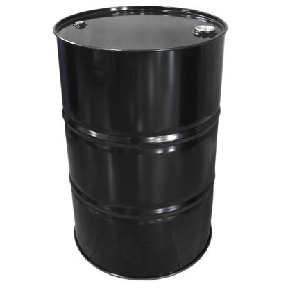 Picture of 55 Gallon Black Steel Tight Head Drum, Unlined, 2" & 3/4" Tri-Sure Fittings, UN Rated