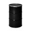 Picture of 55 GALLON BLACK UNLINED STEEL OPEN HEAD DRUM WHITE COVER, EPDM GASKET, UN RATED