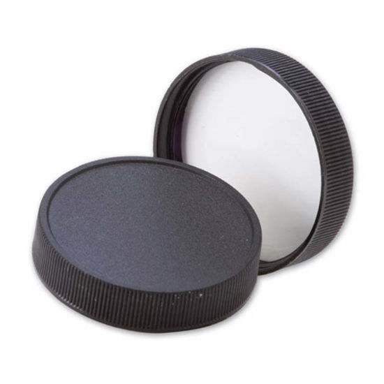 Picture of 53-400 Black Ribbed (Matte Top) Plastic Cap with Foam 3 Ply Liner