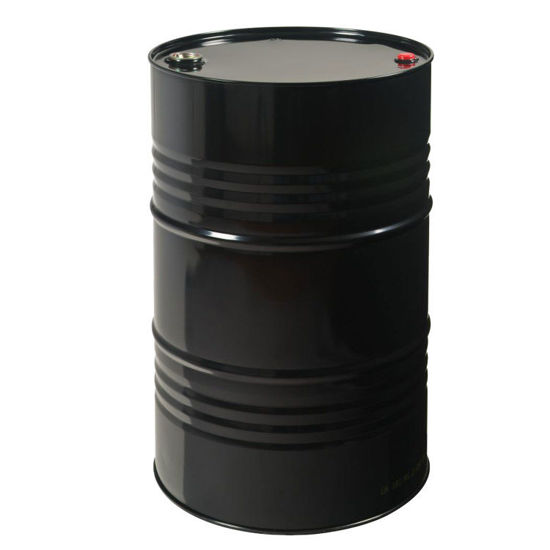 Picture of 55-GALLON BLACK EPOXY STEEL TIGHT HEAD DRUM, 3 PANEL YELLOW, 2" & 3/4" TRI-SURE FITTING, STRAIGHT SIDE LITHO, UN RATED