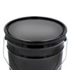 Picture of 5 Gallon Black Open Head Steel Pail, Clear Phenolic Lined, w/ Black Ring Seal Cover, Un Rated