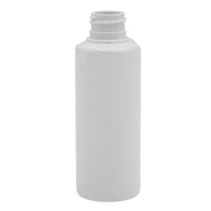 Picture of 125 mL White PET Plastic Round Cylinder Bottle, 24-410 SP