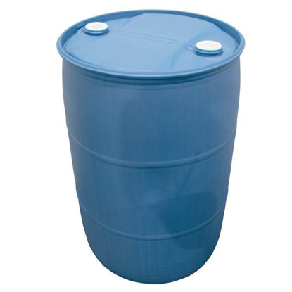 Picture of 55 GALLON BLUE HDPE PLASTIC TIGHT HEAD DRUM W/ 2'" BUTTRESS & 2" NPT, UN RATED