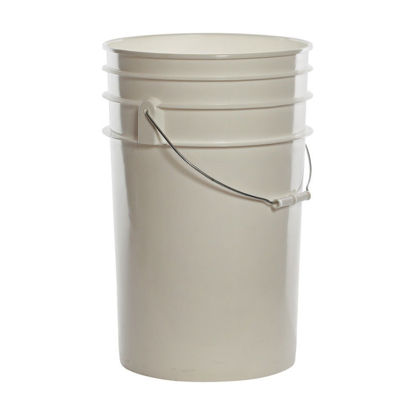 Picture of 6.5 Gallon White HDPE Plastic Open Head Pail, UN Rated