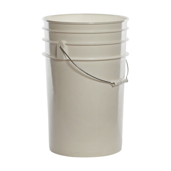Picture of 6.5 Gallon White HDPE Plastic Open Head Pail, UN Rated